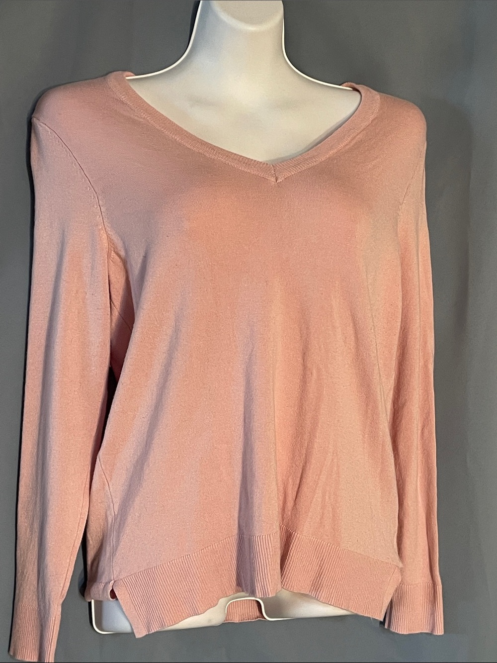 Style & Co. Blush Pink V-Neck Sweater